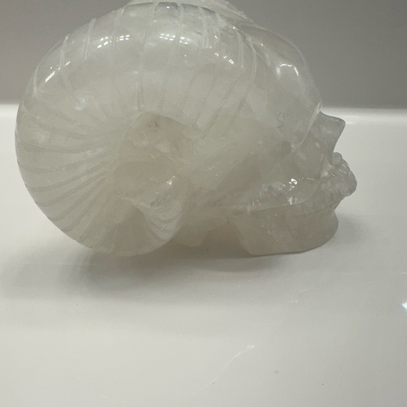 Crystal Ram Skull Sculpture - Picture 3 of 6